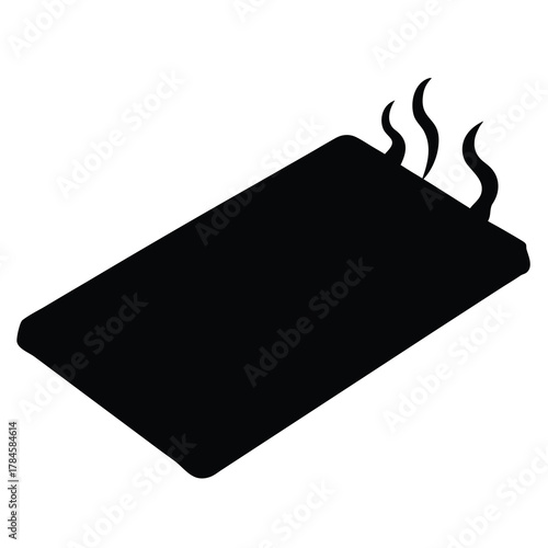 Electric grill vector illustration black silhouette isolated on white background