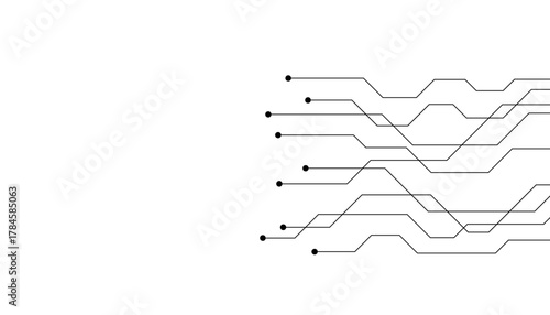 Abstract futuristic circuit board Illustration, Circuit board with various technology elements. Circuit board pattern for technology background. Vector illustration