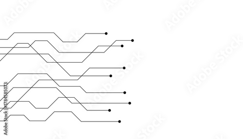 Abstract futuristic circuit board Illustration, Circuit board with various technology elements. Circuit board pattern for technology background. Vector illustration
