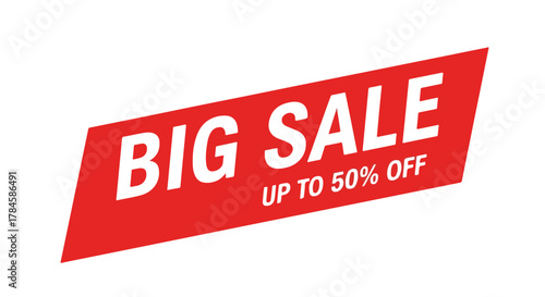 Catchy Big Sale Sign Illustration Up to 50% Off for Irresistible Deals