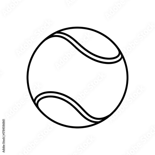 A tennis ball illustration vector style coloring page