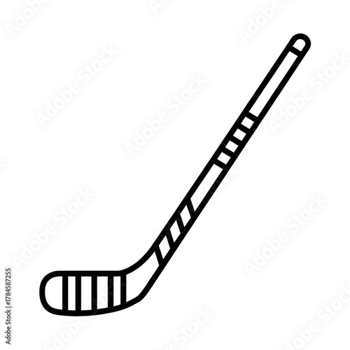 hockey stick illustration vector style coloring page 