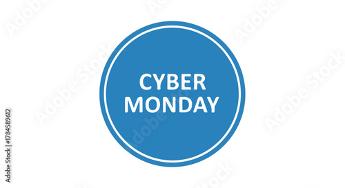 Cyber Monday Circle Icon Graphic Illustration For Online Sales And Promotions