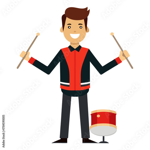 drummer avatar holding drumsticks