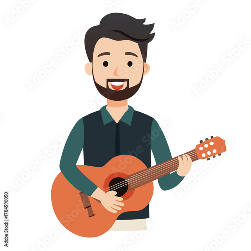 guitarist avatar holding acoustic guitar