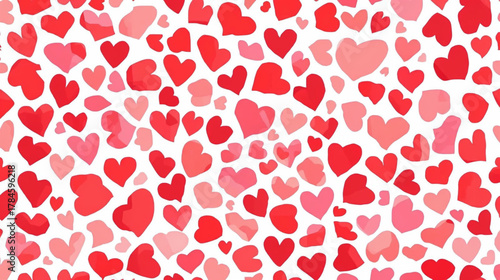 Hearts' Embrace: A captivating pattern of vibrant hearts, an emblem of affection and emotional depth, weaves a tapestry of love and passion.