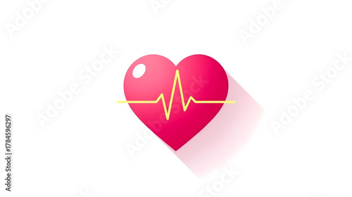 Vital Heartbeat: A vivid depiction of a heart, pulsating with a dynamic wave representing vitality and health. This visual encapsulates the very essence of life and well-being.