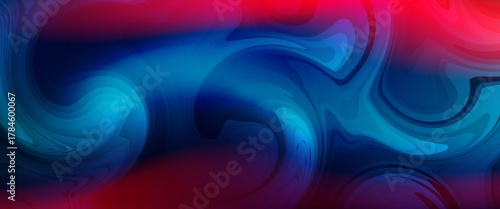 Wavy and smooth Abstract. Concept of multicolor liquid pattern wavy reflection surface. Trendy colorful fluid. Beautiful gradient background