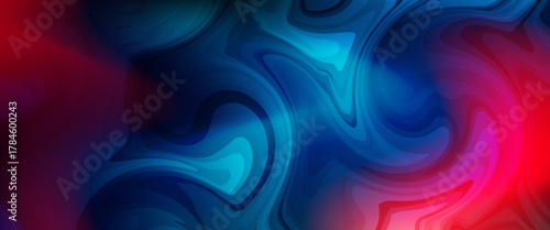 Wavy and smooth Abstract. Concept of multicolor liquid pattern wavy reflection surface. Trendy colorful fluid. Beautiful gradient background