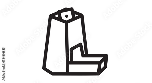 43. dice tower outline icon vector
