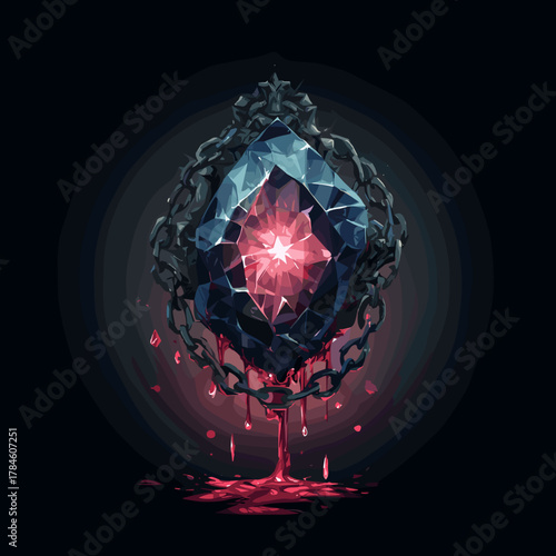 Cursed Jewel Vector Illustration