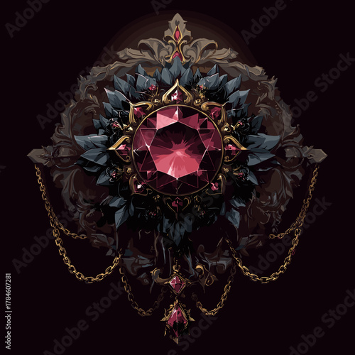 Cursed Jewel Vector Illustration