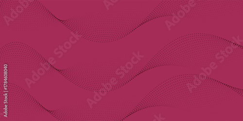 Luxury burgundy silk fabric with velvet texture and elegant flowing waves modern line wave art pattern