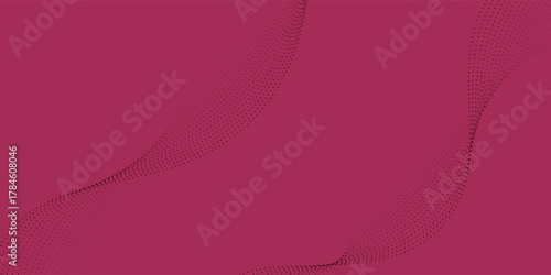 Luxury burgundy silk fabric with velvet texture and elegant flowing waves modern line wave art pattern