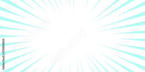 Abstract light blue glowing sunburst background. Blue sunburst background. Blue background with Glowing Sunburst and Dynamic Light Rays.