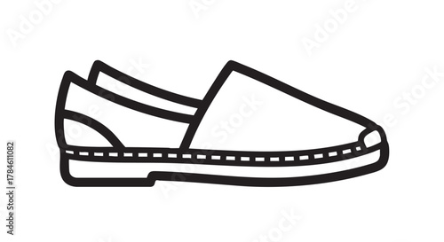 9. espadrilles outline icon vector
