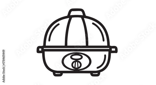 29. egg cooker outline icon vector
