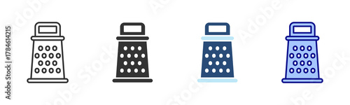Grater Icon Set. Designed In Multi Style