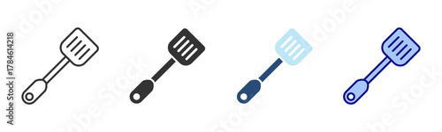 Spatula Icon Set. Designed In Multi Style