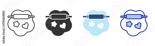 Cookie Cutter Icon Set. Designed In Multi Style