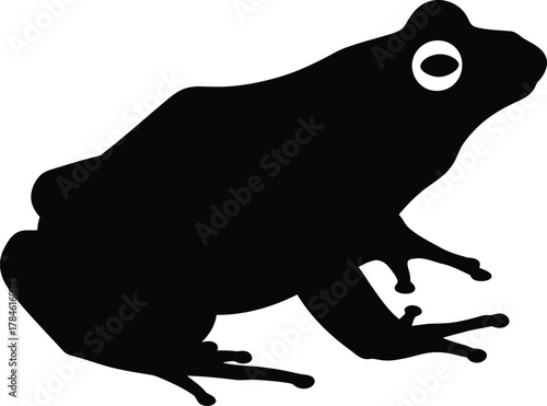 Frog silhouette vector amphibian graphic illustration animal design eps