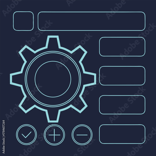 Web Design System UI Kit Vector