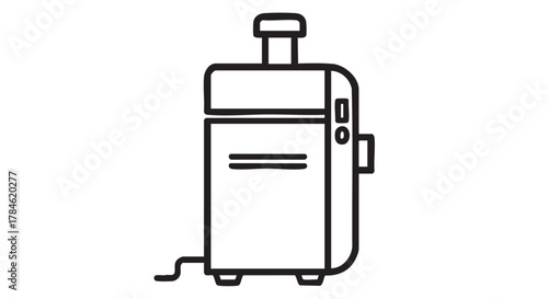 25. electric smoker outline icon vector
