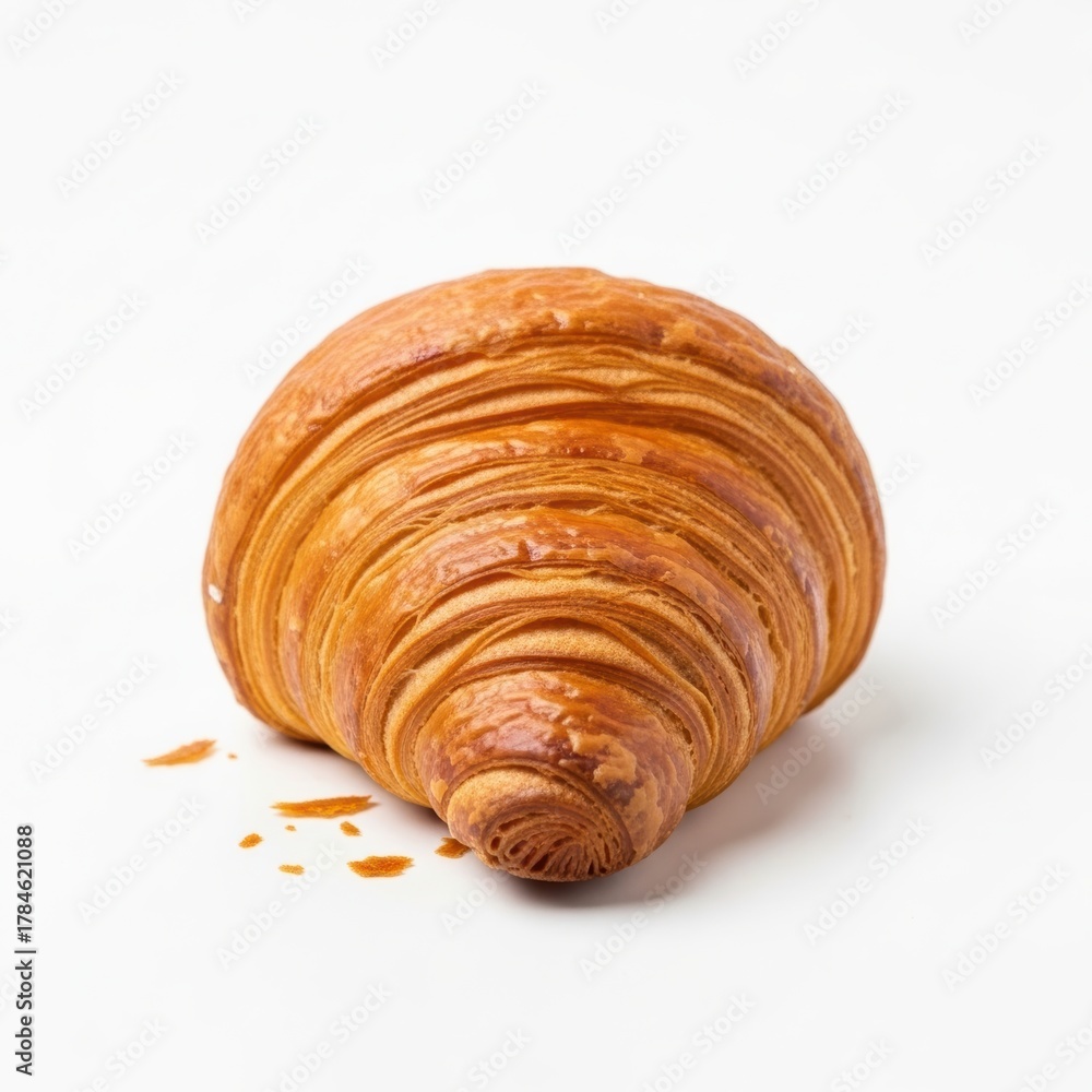 Fototapeta premium croissant, isolated on white background, stock photography 