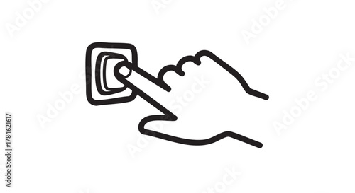 14. elevator button pressing outline icon vector
