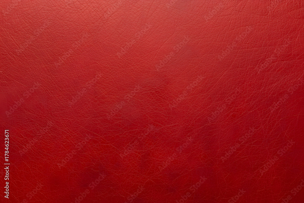 Fototapeta premium Genuine red leather background, pattern, texture. Natural structure