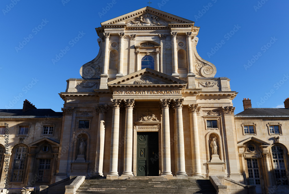 Fototapeta premium The Church of the Val-de-Gr ce is a Roman Catholic church in the 5th district of Paris. Inscription on facade in Latin : to the infant Jesus and his mother the Virgin.