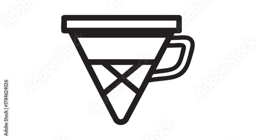 36. reusable coffee filter outline icon vector
