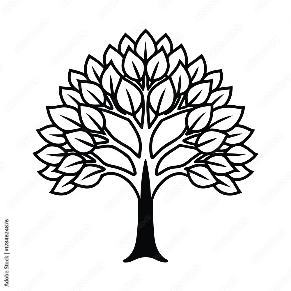 Obraz premium vector tree silhouette