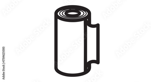34. compost bin liners roll outline icon vector
