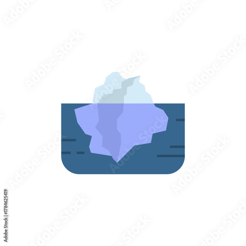 Iceberg Floating in Arctic Ocean Concept