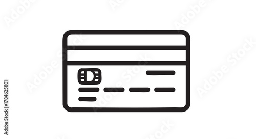 15. credit card outline icon vector

