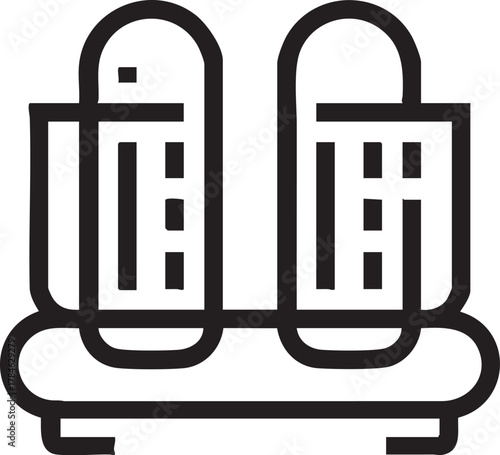 Vector icon of a foot massager machine - relaxation and wellness eps silhouette