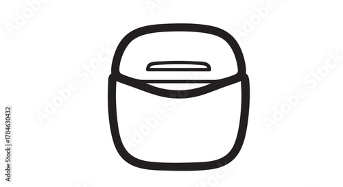 Biodegradable dental floss container outline icon vector
