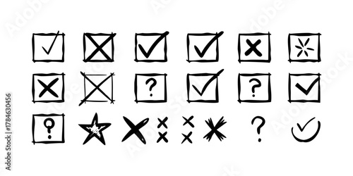 Check Mark and X Mark Icons tick cross