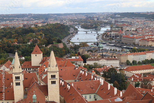 Canvas Print panorama of prague