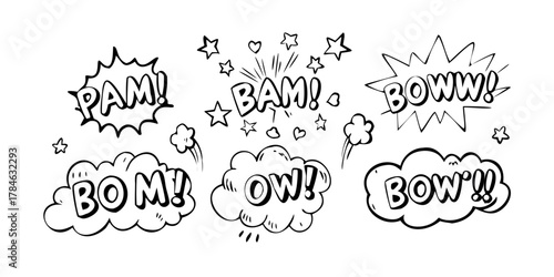 Comic book sound effect explosion burst vector