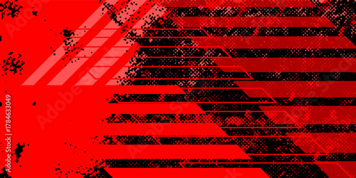 Abstract Rough Red Grunge Texture Design Background Dots halftone blue color pattern gradient grunge texture background. Dots pop art comics sport style vector illustration