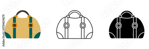 Luggage bag isolated vector illustration
