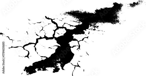 Antique engraving depicting a silhouette outline. Hand-drawn vintage vector illustration in a detailed set design.