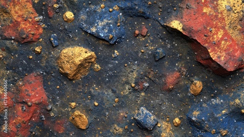 Cosmic Rock Formation: A Universe of Color and Texture