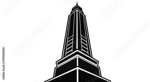 tower vector icon in black and white