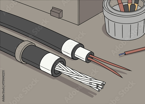 Bundle of Wires Wrapped in Tape