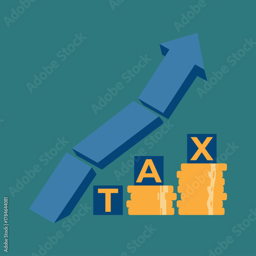 Increasing Tax Graph Illustration – Financial Burden and Business Pressure