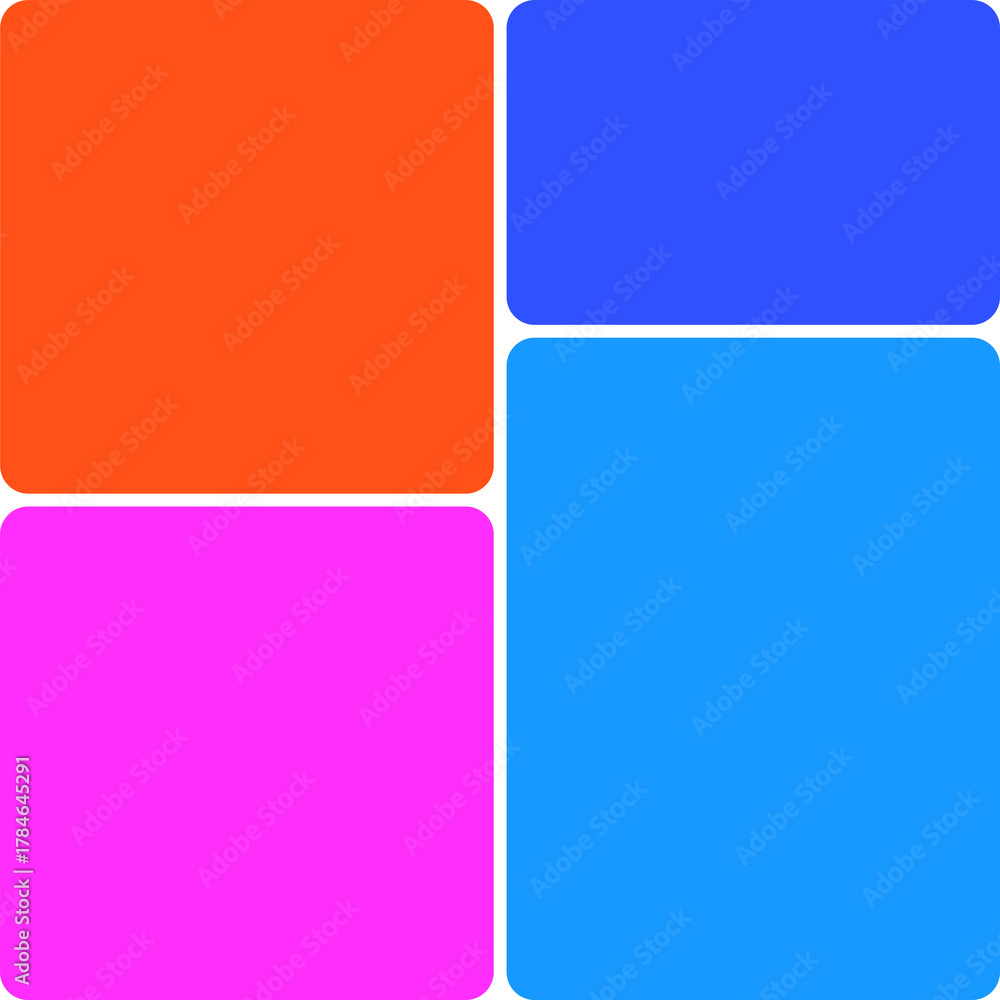 Naklejka premium Colorful bento grid art