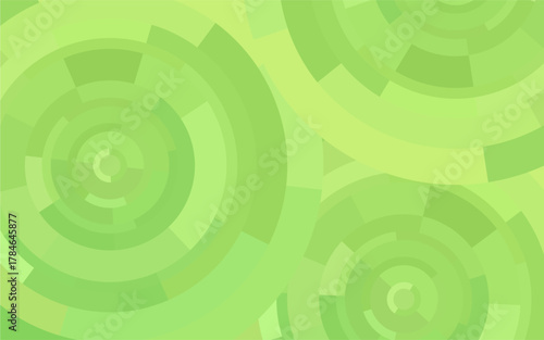 Dynamic Green Concentric Rings Abstract Background. Radial Abstract Design.